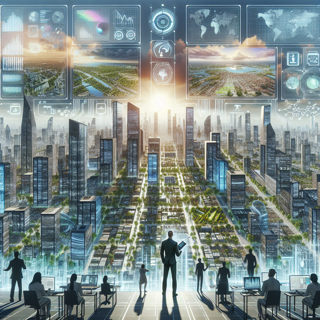 Urban planners developing smart cities with advanced skills
