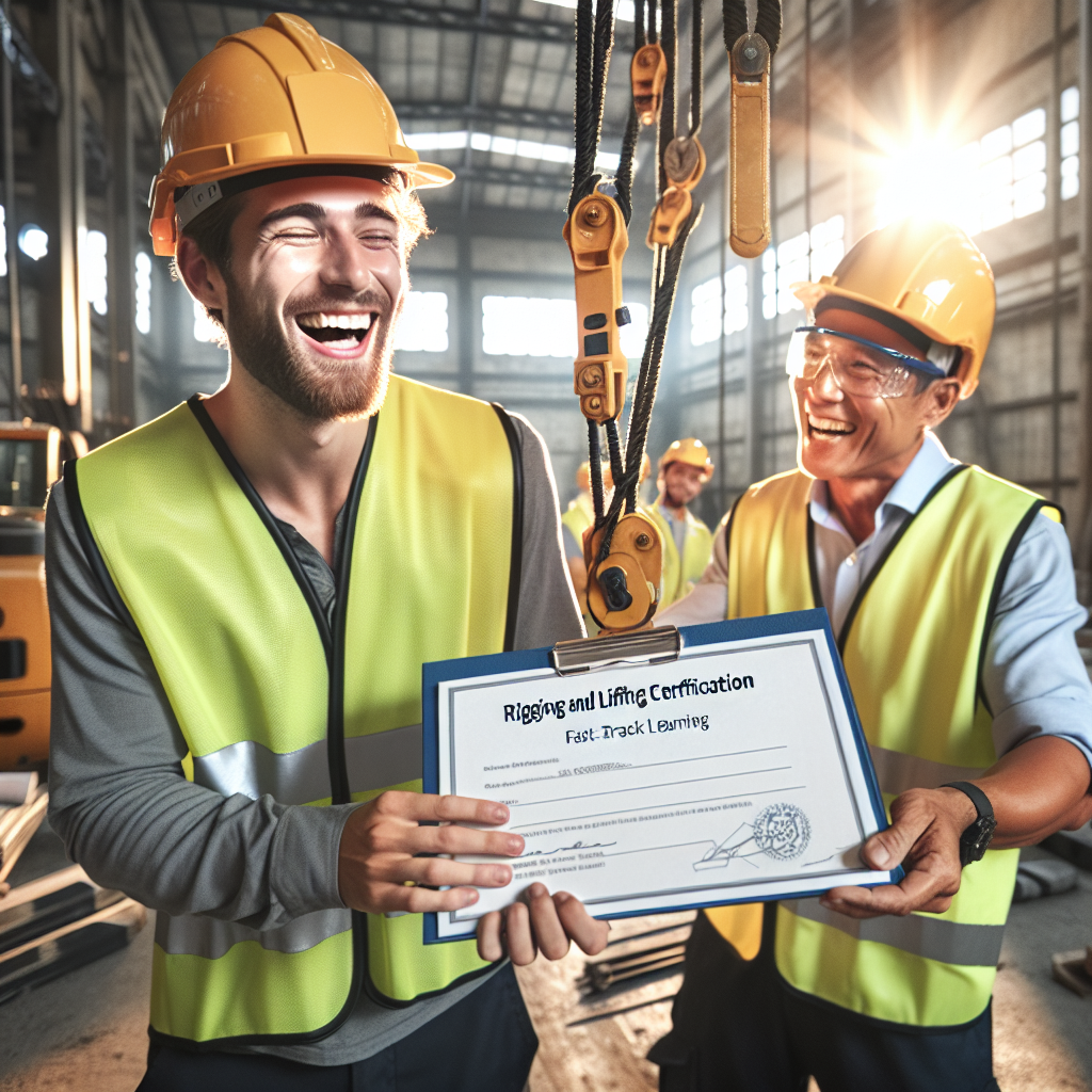 Construction professional with rigging certification in fast-track program