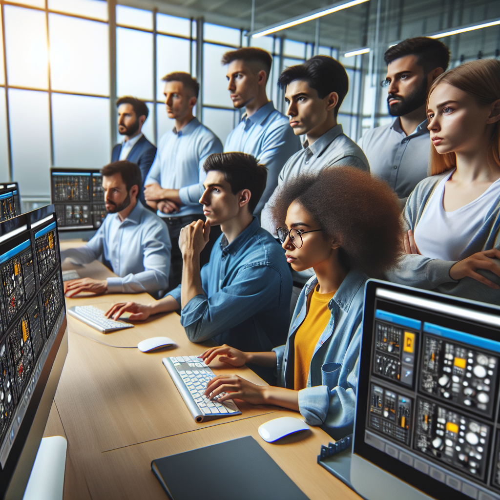 Automation engineers participating in SCADA online training