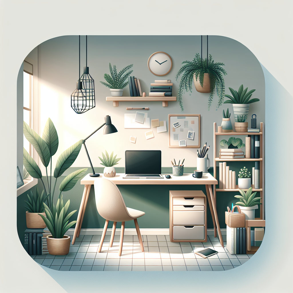 A well-organized home learning space with a desk and natural light